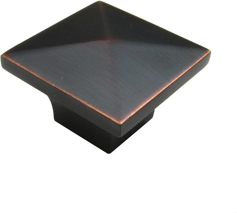 McKenzie 1-1/4-in Brushed Oil-Rubbed Bronze Square Traditional Cabinet Knob