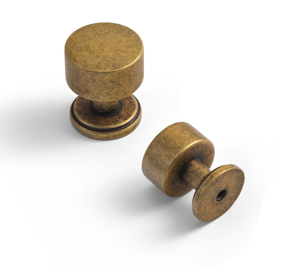 1-1/10-in Antique Brass Mushroom Classic Cabinet Knob 6 -Pack