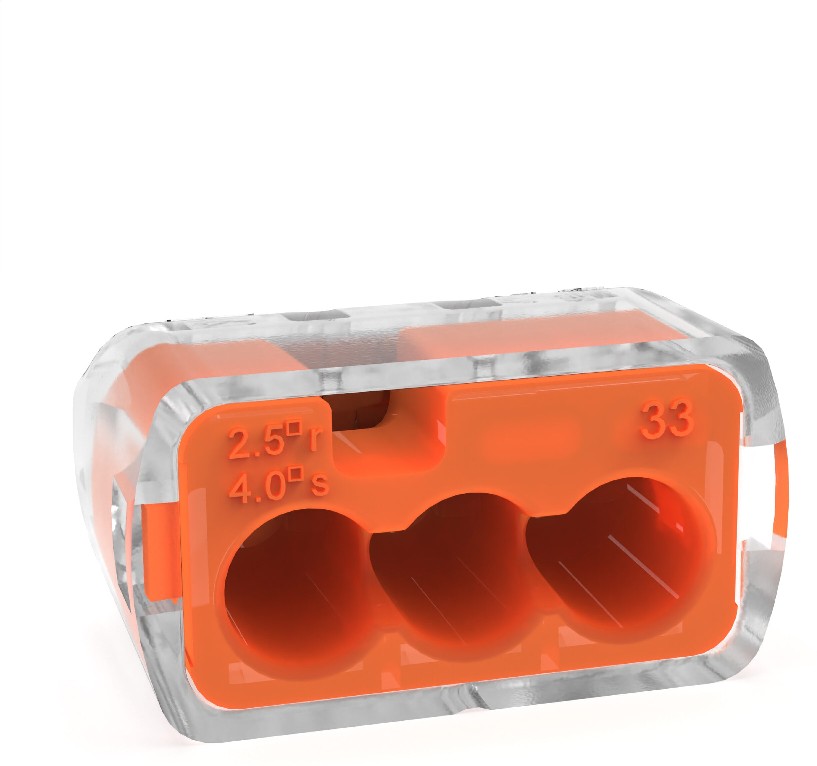 Push-in Wire Connectors 3 Orange ( 10 -Pack )