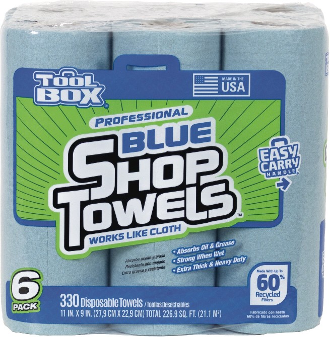 ToolBox Professional Blue (330ct) 330 -Pack Paper Shop towel
