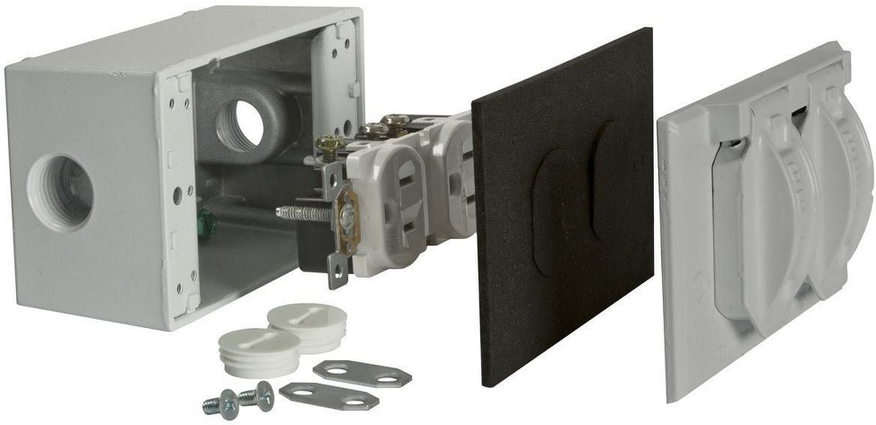 Bell 1 -Gang Aluminum Weatherproof New work Rectangular Electrical Box