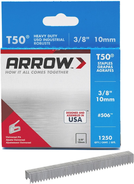 3/8-in Leg x 3/8-in 20 -Gauge Heavy-duty staples 5000 -Per Box