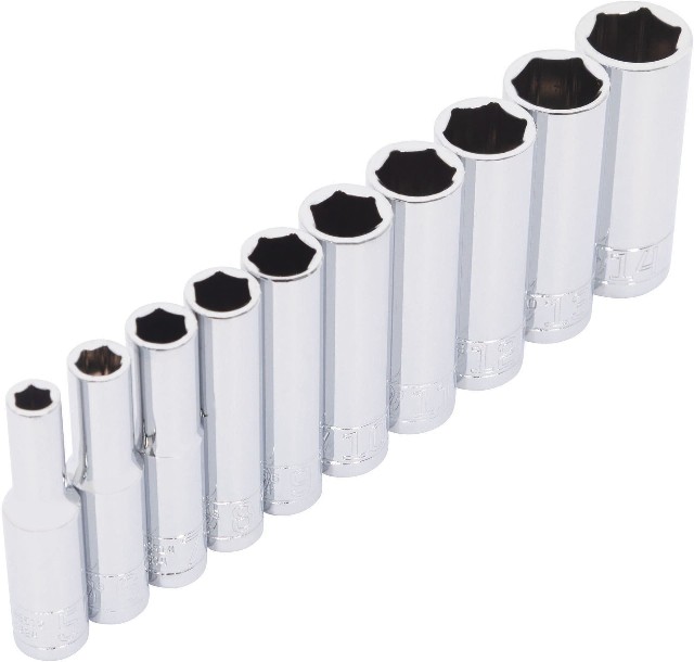 1/4-in Drive Metric Deep Socket Set 10 -Pieces
