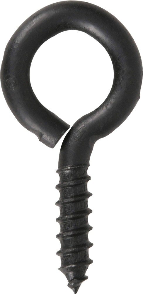0.125-in Black Steel Screw eye hook