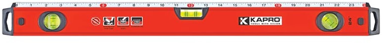 Aluminum 24-in 3 Vial Box beam level