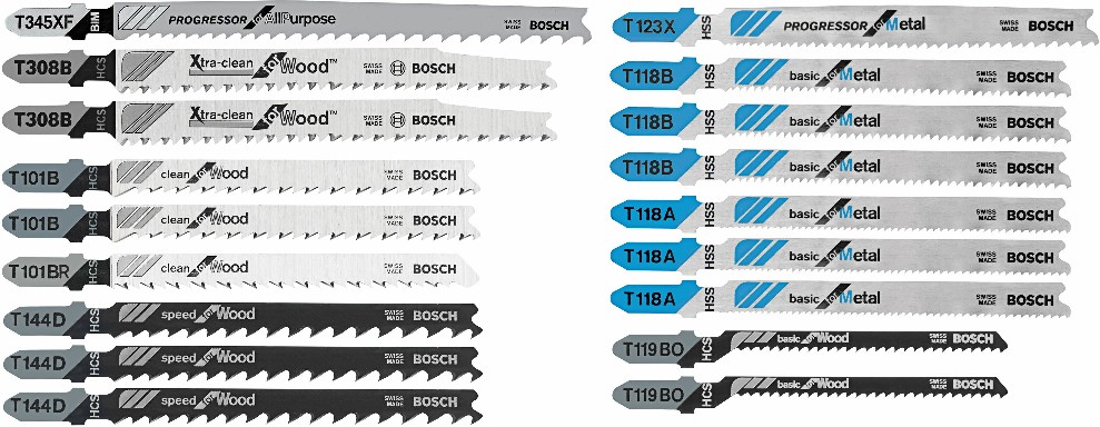 Set T-shank Carbon Bi-metal Jigsaw Blade Set ( 18 -Pack )