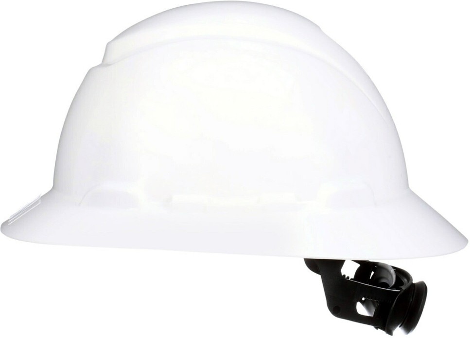 Full Brim Quick Adjusting Ratchet Type I White Hard Hat