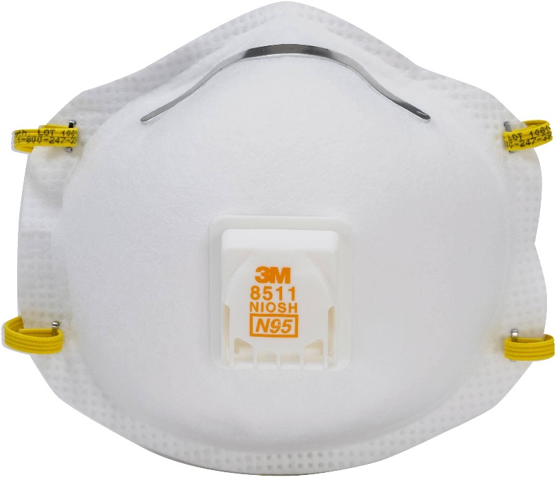 White Disposable N95 Multi-Purpose Valved Respirator 2 -Pack