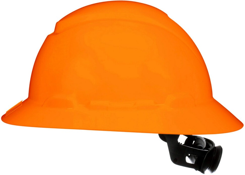 Full Brim Quick Adjusting Ratchet Type I Class G E Orange Hard Hat