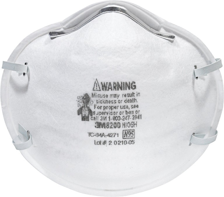 White Disposable N95 Multi-Purpose Non-Valved Respirator 3 -Pack