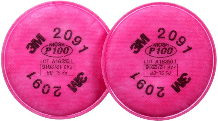 Pink Disposable P100 Multi-Purpose Cartridge/Filter 2 -Pack