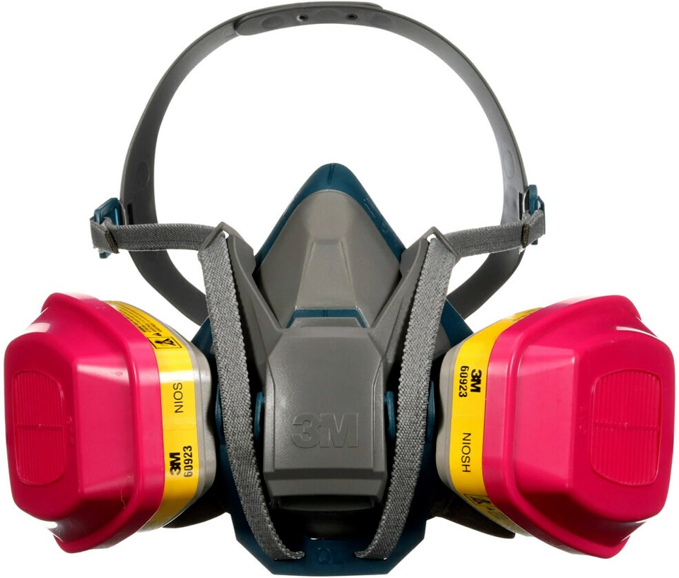 Quick Latch Respirator with Cool Flow Valve Grey Reusable P100 Multi-Purpose Half Face Respirator