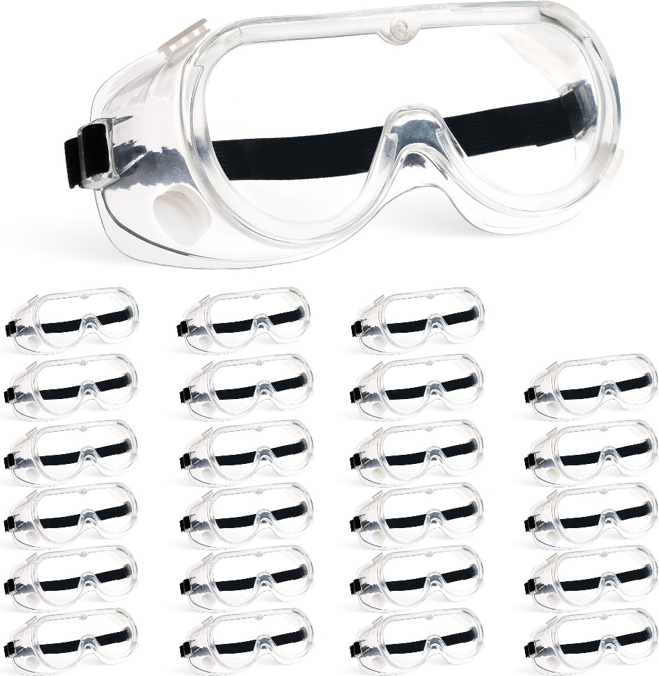 24-Pack, Spectra Fits Over, Clear Polycarbonate Anti-Fog Safety Glasses