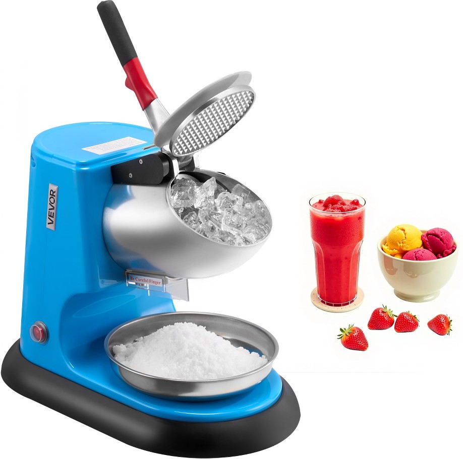 Snowflake Ice Machine 573LBS/24H Snow cone maker ( Stainless Steel + PP + PC )