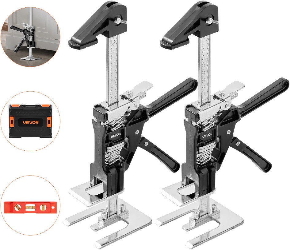 Black 0.22-Ton Aluminum Manual Construction jack