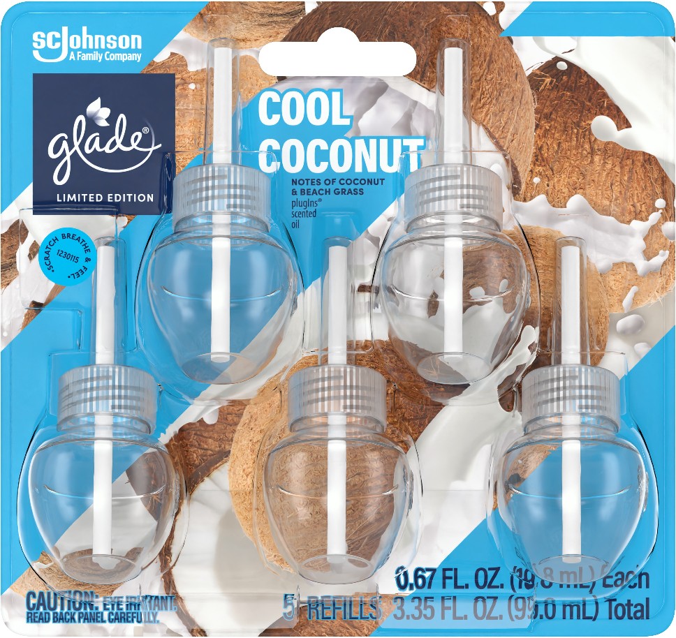 0.67 -fl oz Cool Coconut Refill Air Freshener 5 -Pack
