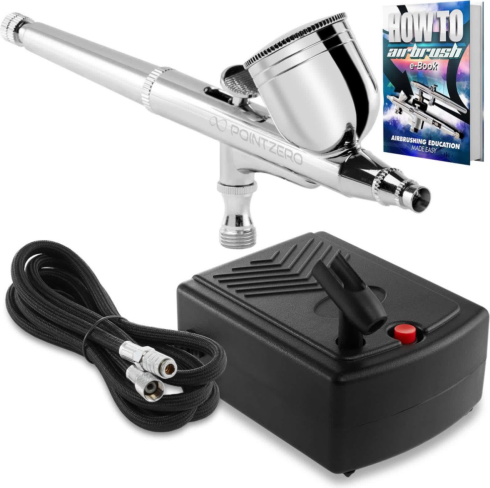 Multi-Purpose Dual-Action Airbrush Mini Compressor Kit