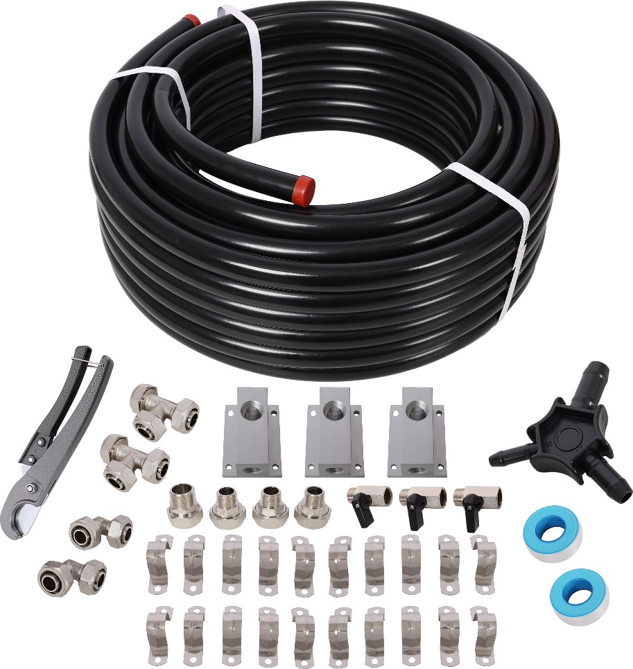 3/4 inch x 100 feet Tubing and Aluminum Outlet