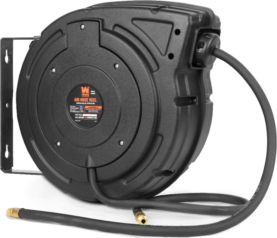 50-Foot by 3/8-Inch Hybrid Polymer 300 PSI Retractable Pneumatic Air Hose Reel