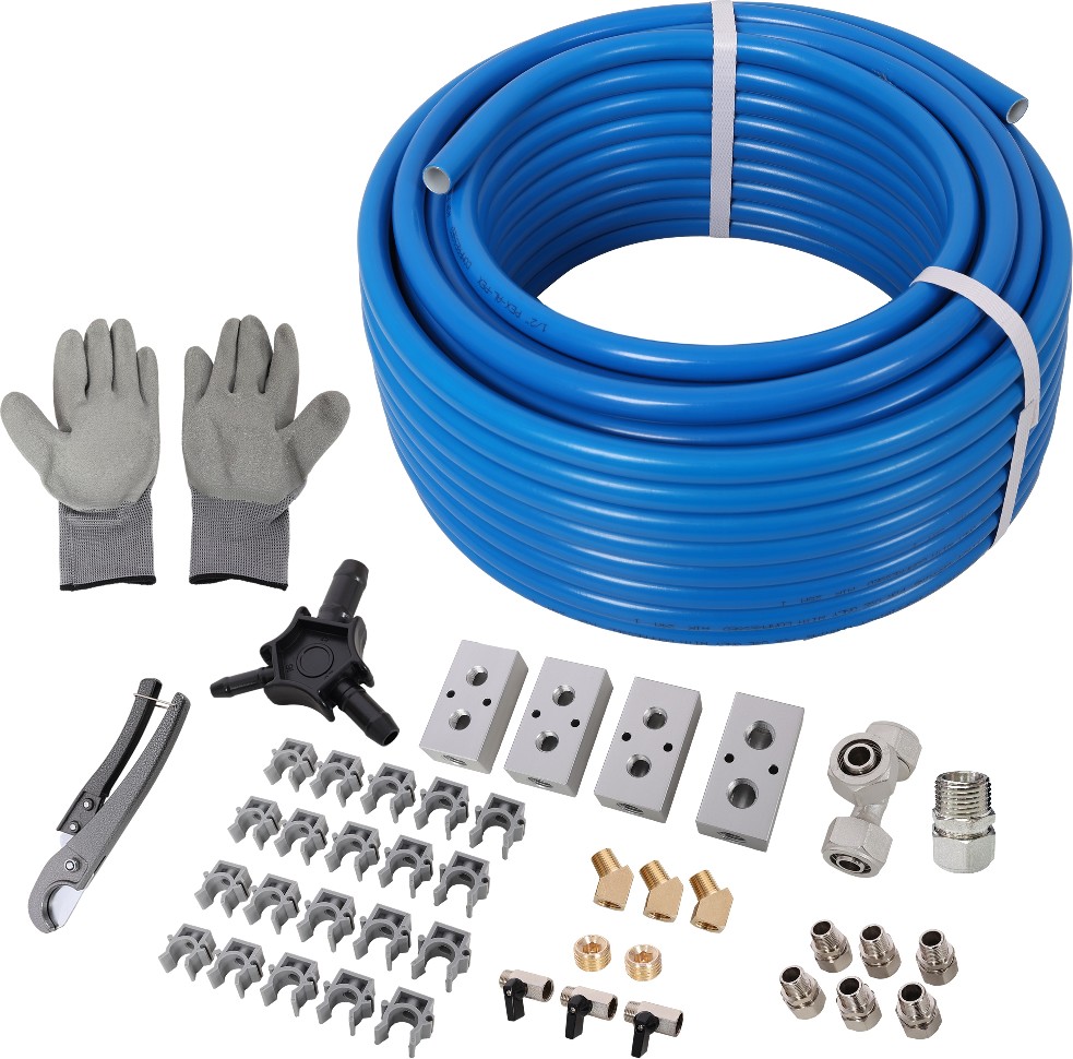 1/2-in x 100ft Air Compressor Piping High Quality PEX-AL-PEX Tubing Air Hose Kit Air Compressor AccessoriesBlue Tubing