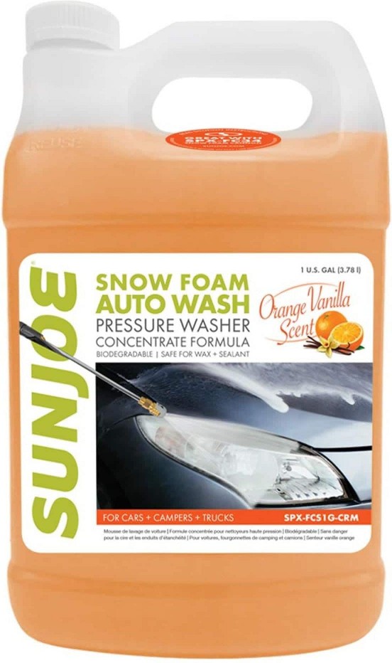Premium Snow Foam Orange-Vanilla Scent Car Wash Soap and Cleaner 1 Gallon