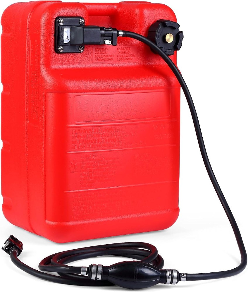 6 Gallon Portable Marine Tank Outboard Marine Boat Fuel Tank With Line I Shaped Handle Easy to Carry