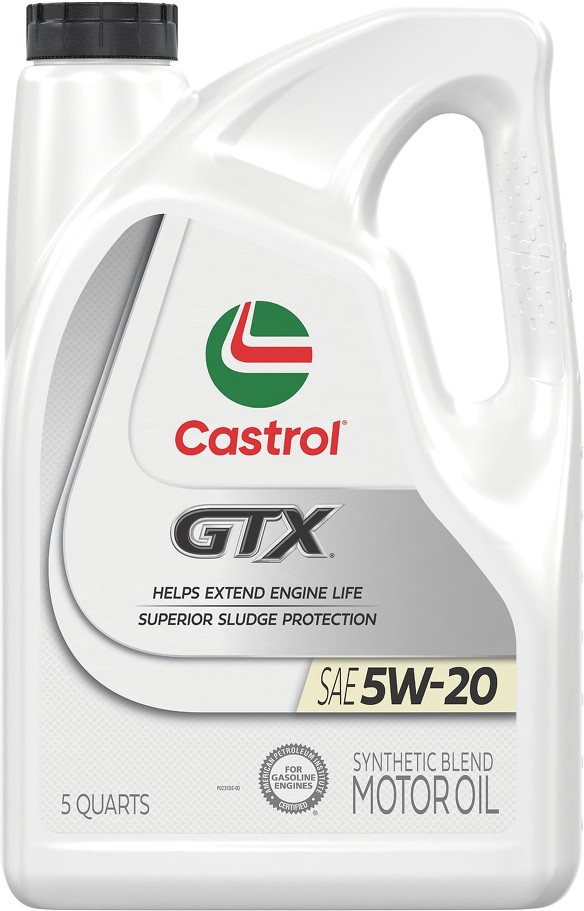 Castrol GTX 5W-20 Synthetic Blend Motor Oil, 5 Quarts