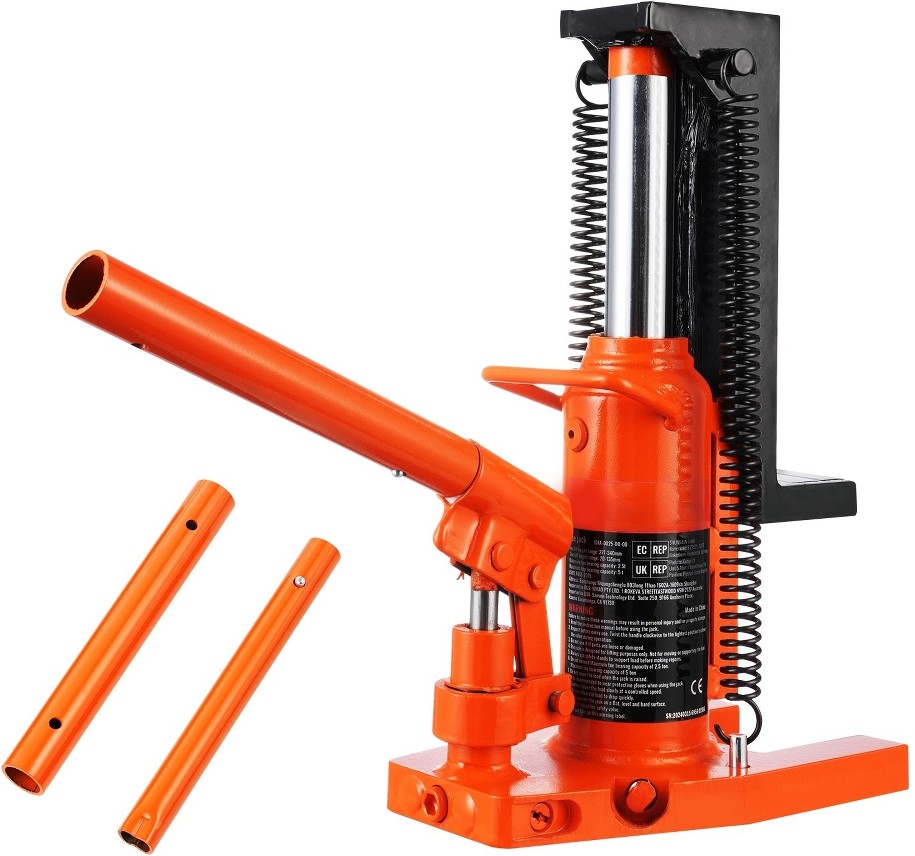 Orange Steel Hydraulic Construction jack