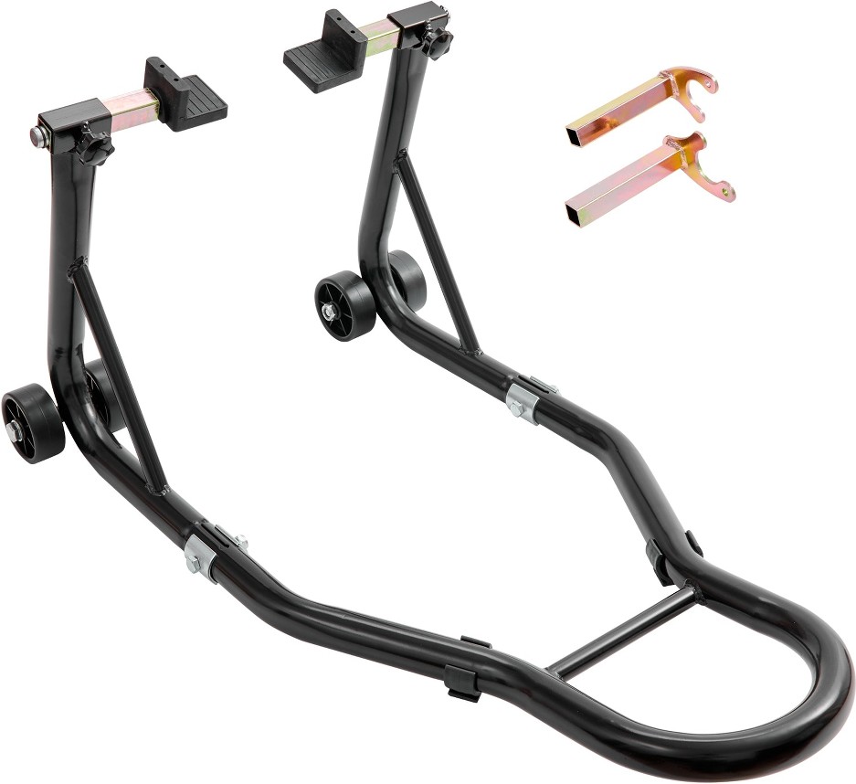 850 Lbs Load-bearing Motorbike Back Wheel Support Stand. U + L Fork Swingarm Bobbin For Suzuki Yamaha Honda Kawasaki. Black