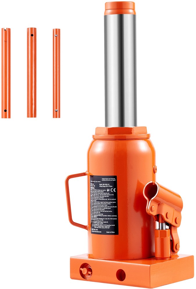 Orange Metal Manual hydraulic Bottle jack