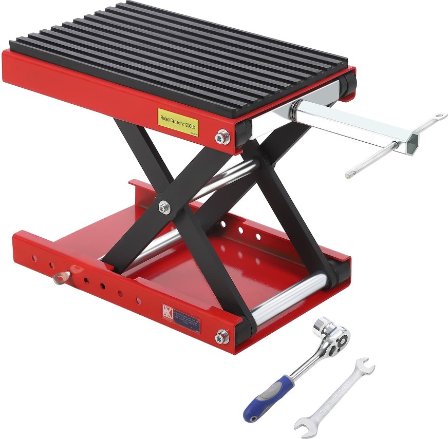 Motorcycle Lift Jack 1200 LBS Motorcycle Stand Scissor Jack