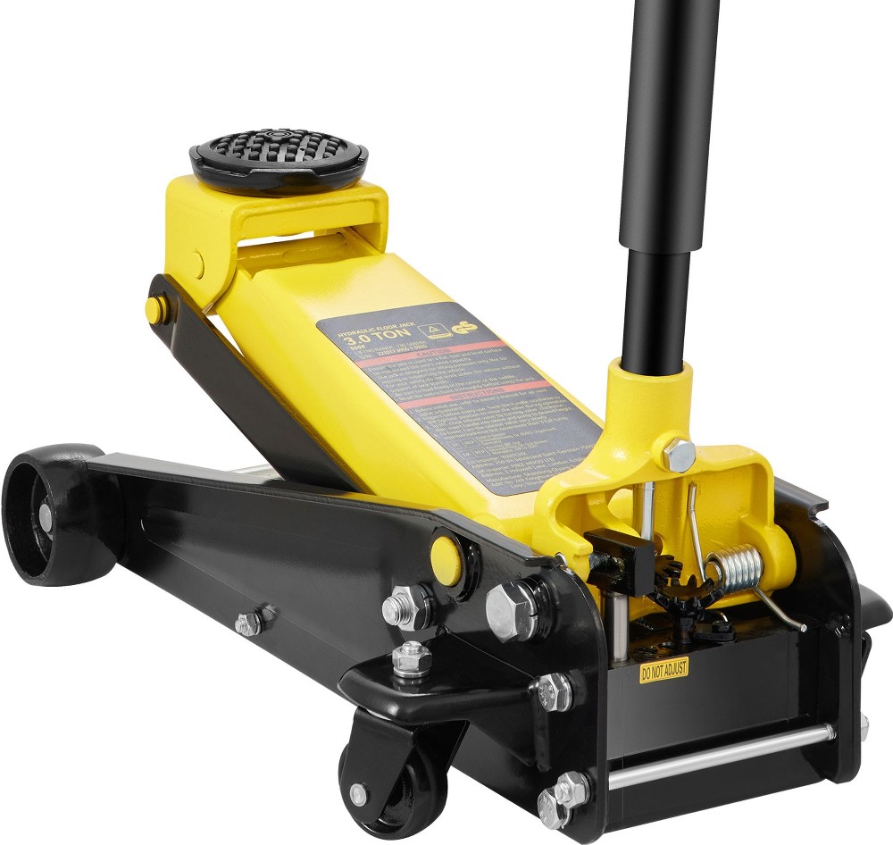 Yellow 3-Ton Steel Hydraulic Low profile floor jack