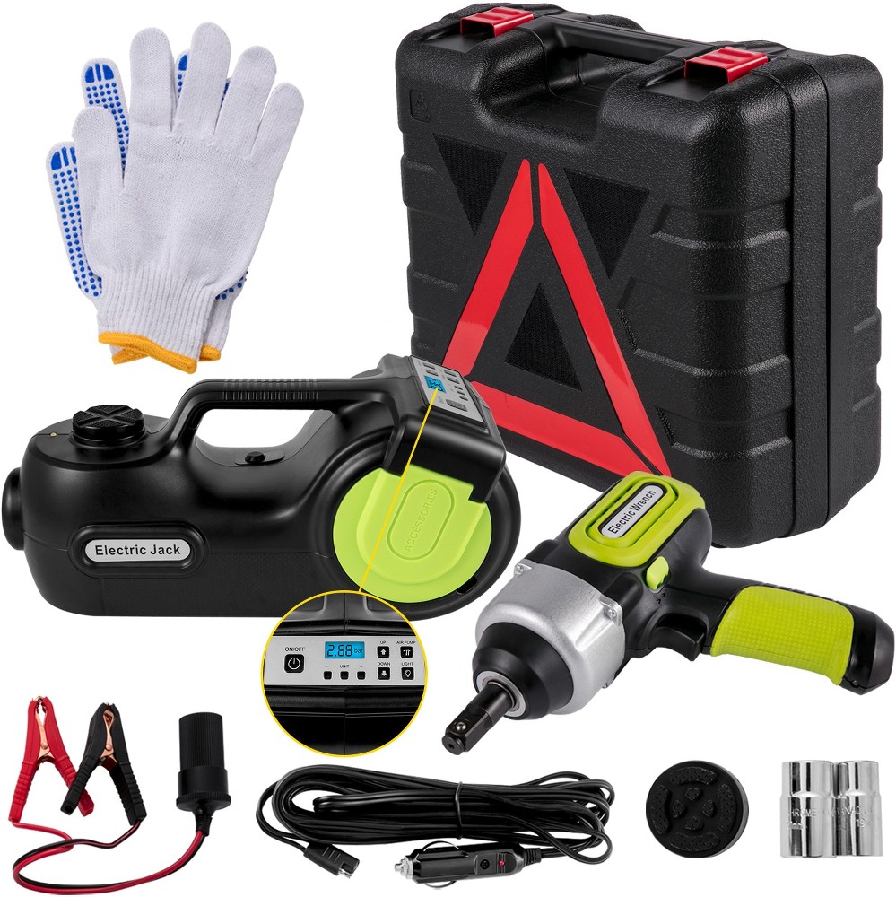 Black 5-Ton Aluminum Electric Jack kit