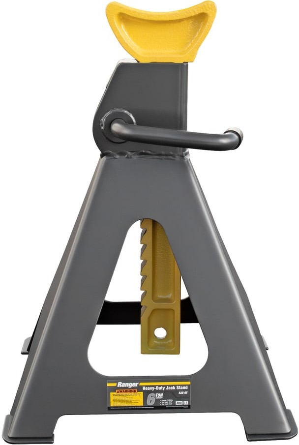 Gray 6-Ton Steel Manual Jack stand set