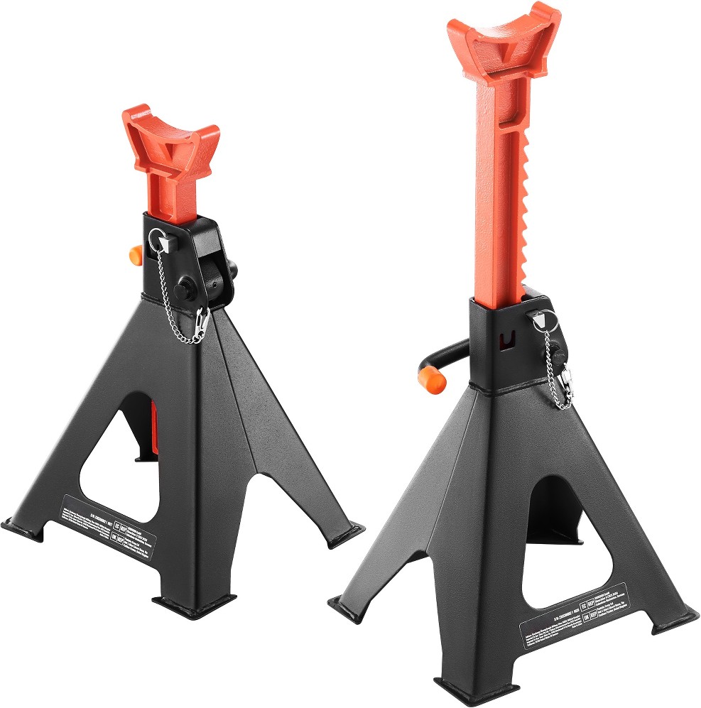 Orange Steel Manual Jack stand set