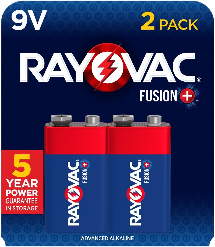 Fusion Alkaline 9-Volt Batteries 2 -Pack