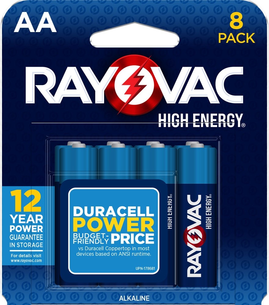 High Energy Alkaline AA Batteries ( 8 -Pack)