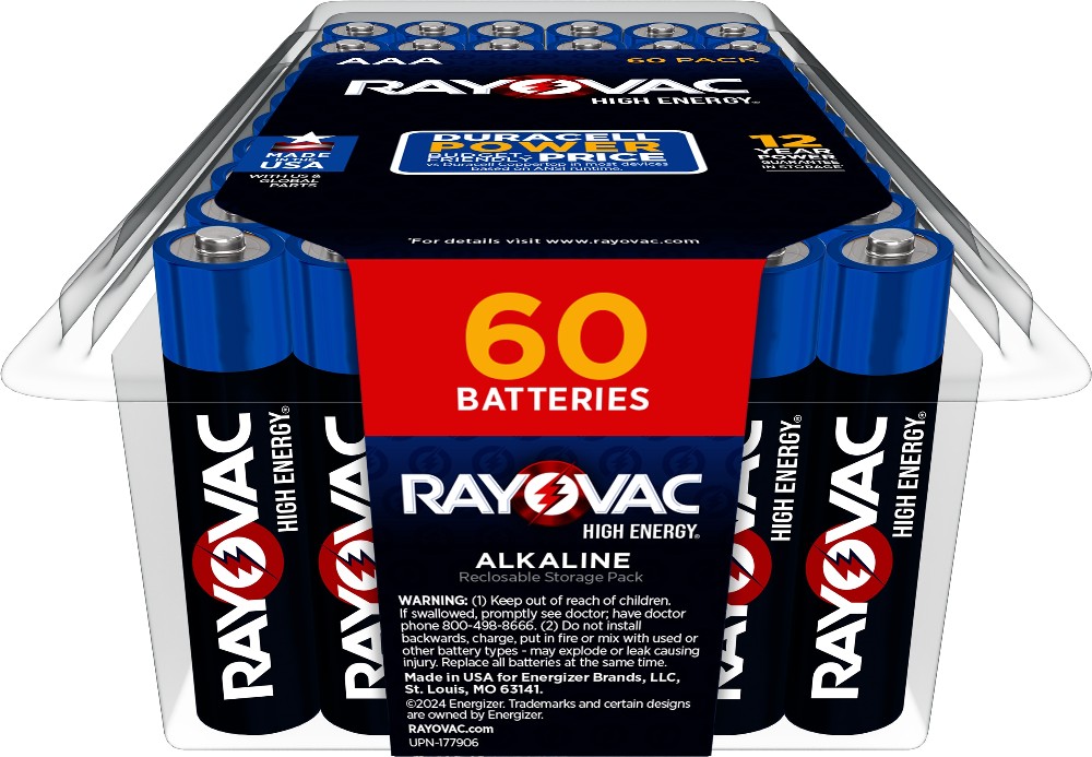 High Energy Alkaline AAA Batteries ( 60 -Pack)