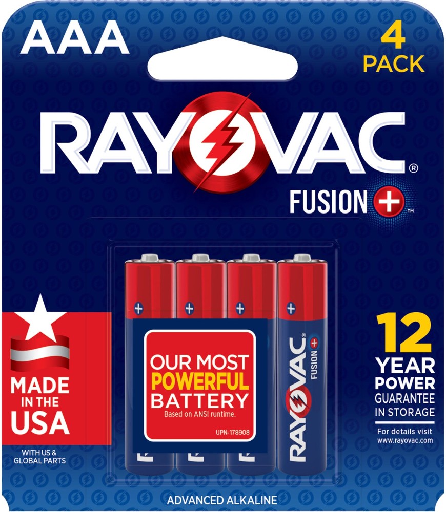 Fusion Alkaline AAA Batteries ( 4 -Pack)