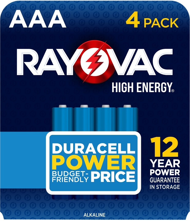 High Energy Alkaline AAA Batteries ( 4 -Pack)