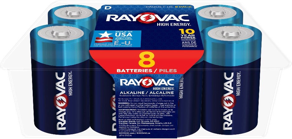 High Energy Alkaline D Batteries ( 8 -Pack )