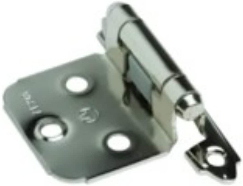 130-Degree Surface Self-Closing Soft Close Satin Nickel Cabinet Hinge , 1 Pairs ( 2 -Pieces)
