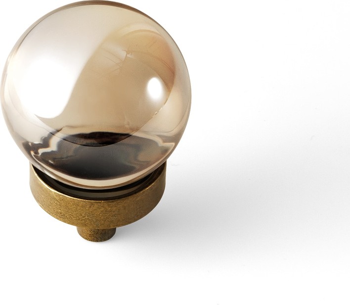 1-1/10-in Champagne Bronze Round Modern Cabinet Knob 4 -Pack