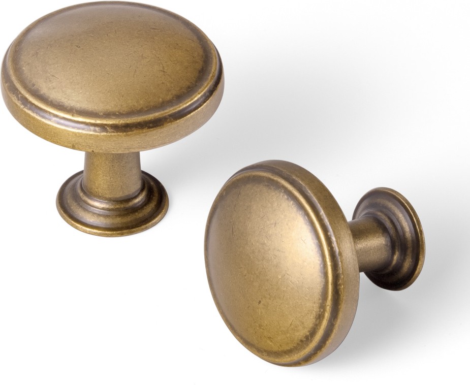 1-1/5-in Antique Brass Mushroom Classic Cabinet Knob 12 -Pack