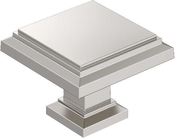Appoint 1-1/4-in Polished Nickel Square Traditional Cabinet Knob