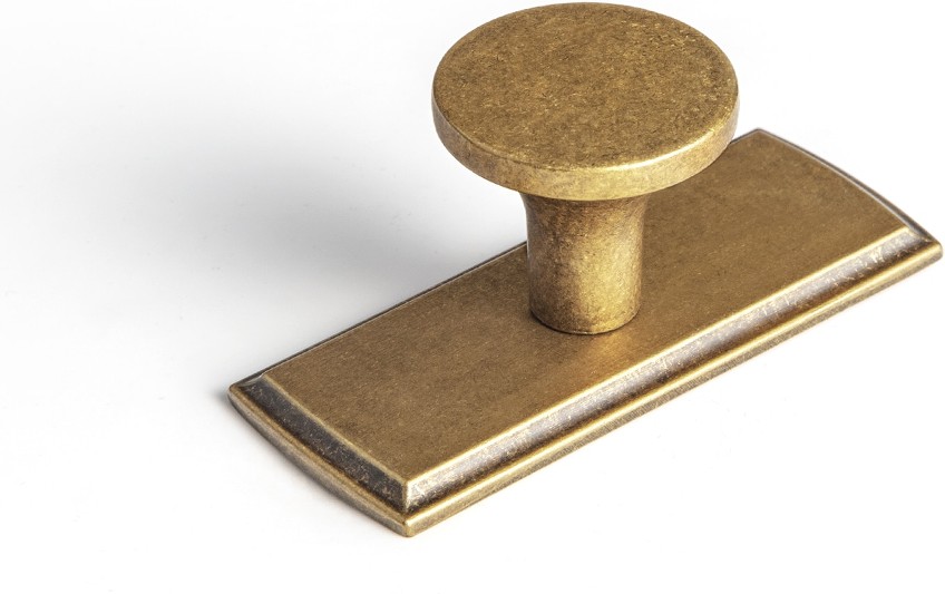 1-9/64-in Antique Brass Mushroom Classic Cabinet Knob 6 -Pack