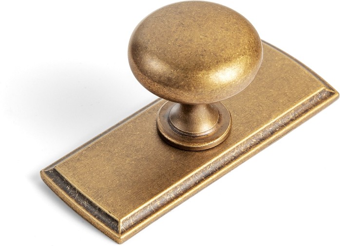 1-3/16-in Antique Brass Round Classic Cabinet Knob 6 -Pack