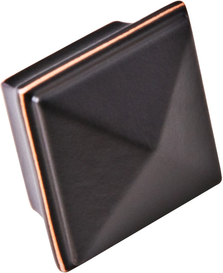 Pyramid 1-1/4-in Oil-Rubbed Bronze Square Modern Cabinet Knob