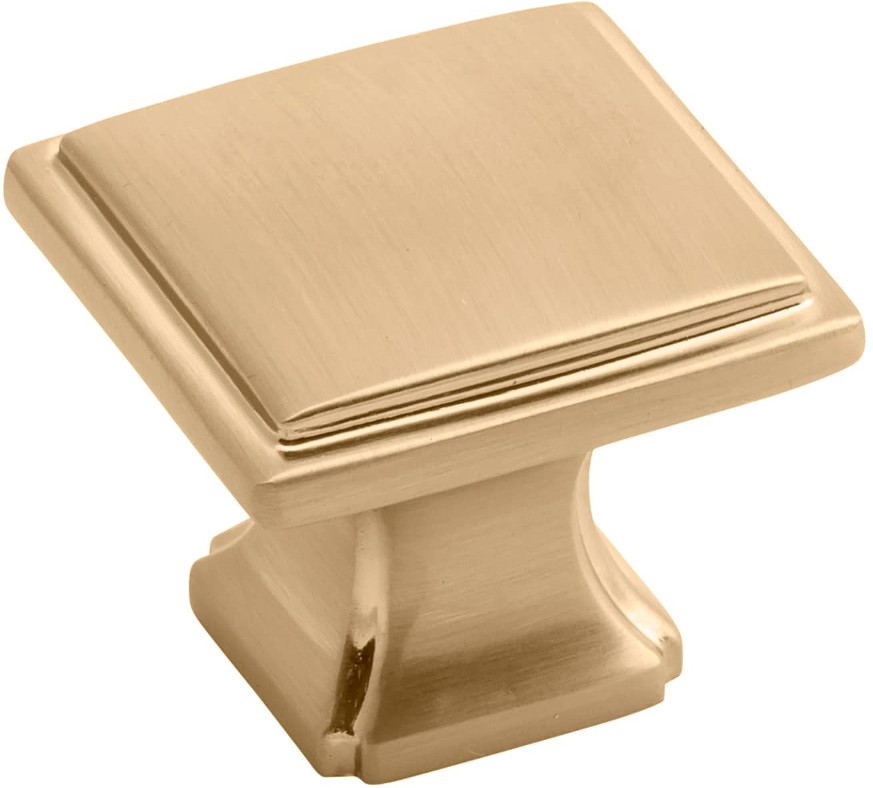 Bridges 1-1/4-in Champagne Bronze Square Transitional Cabinet Knob
