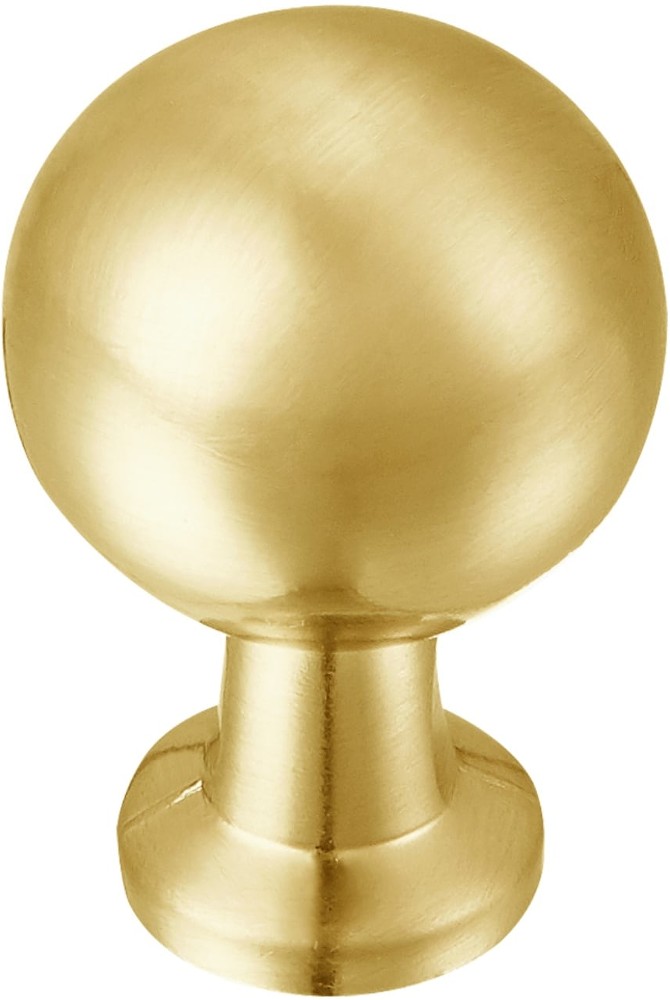 HW411XXX 7/8-in Brushed Brass Round Classic Cabinet Knob